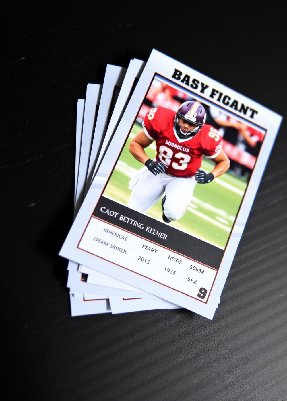 Custom high school football trading card
