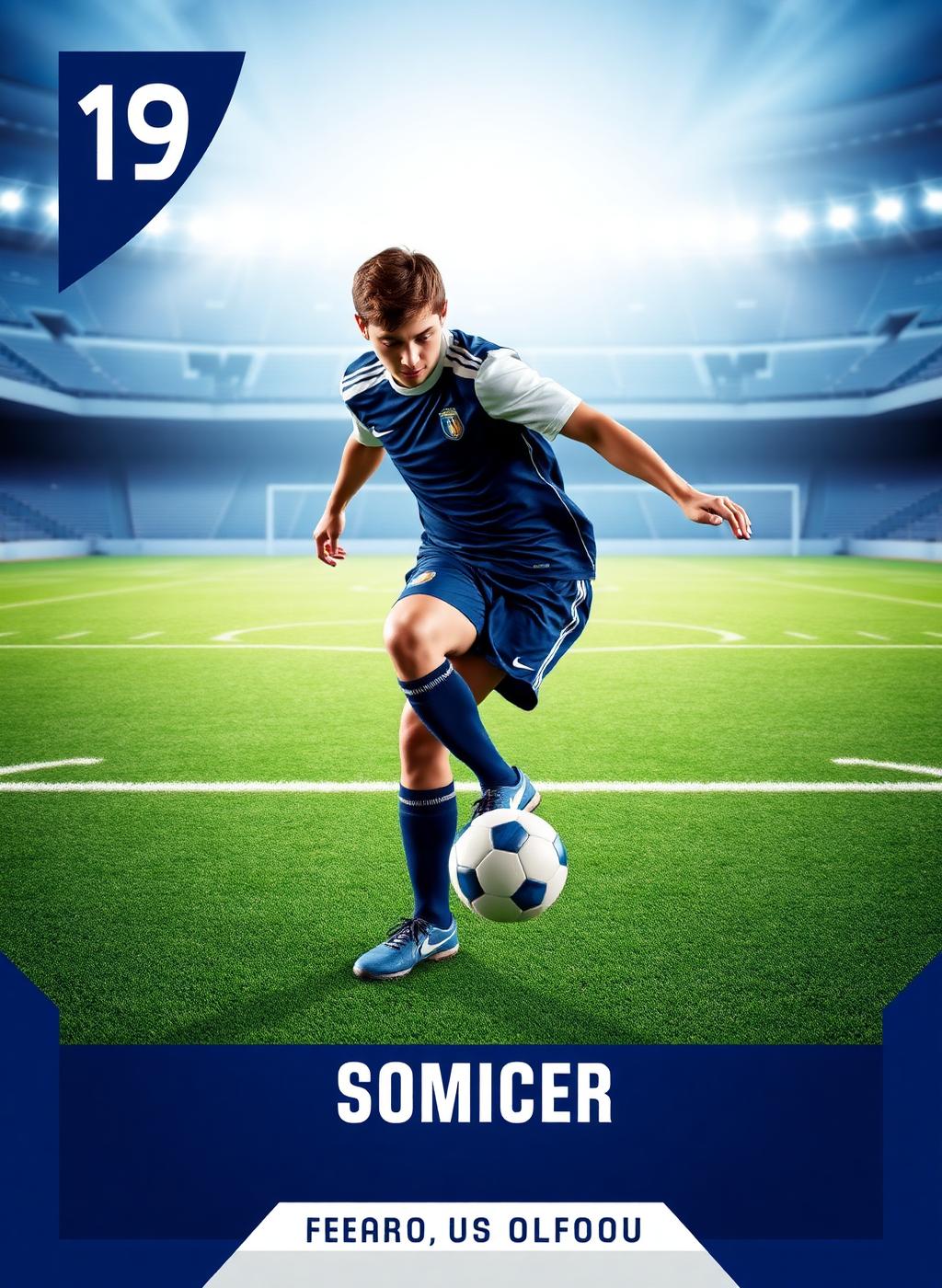 Custom high school soccer trading card