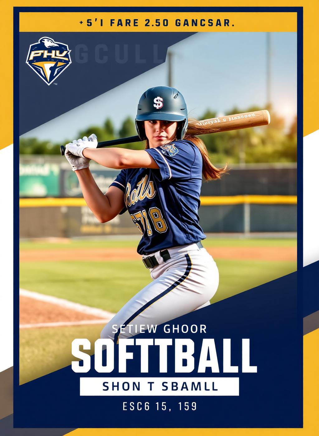 Custom high school softball trading card