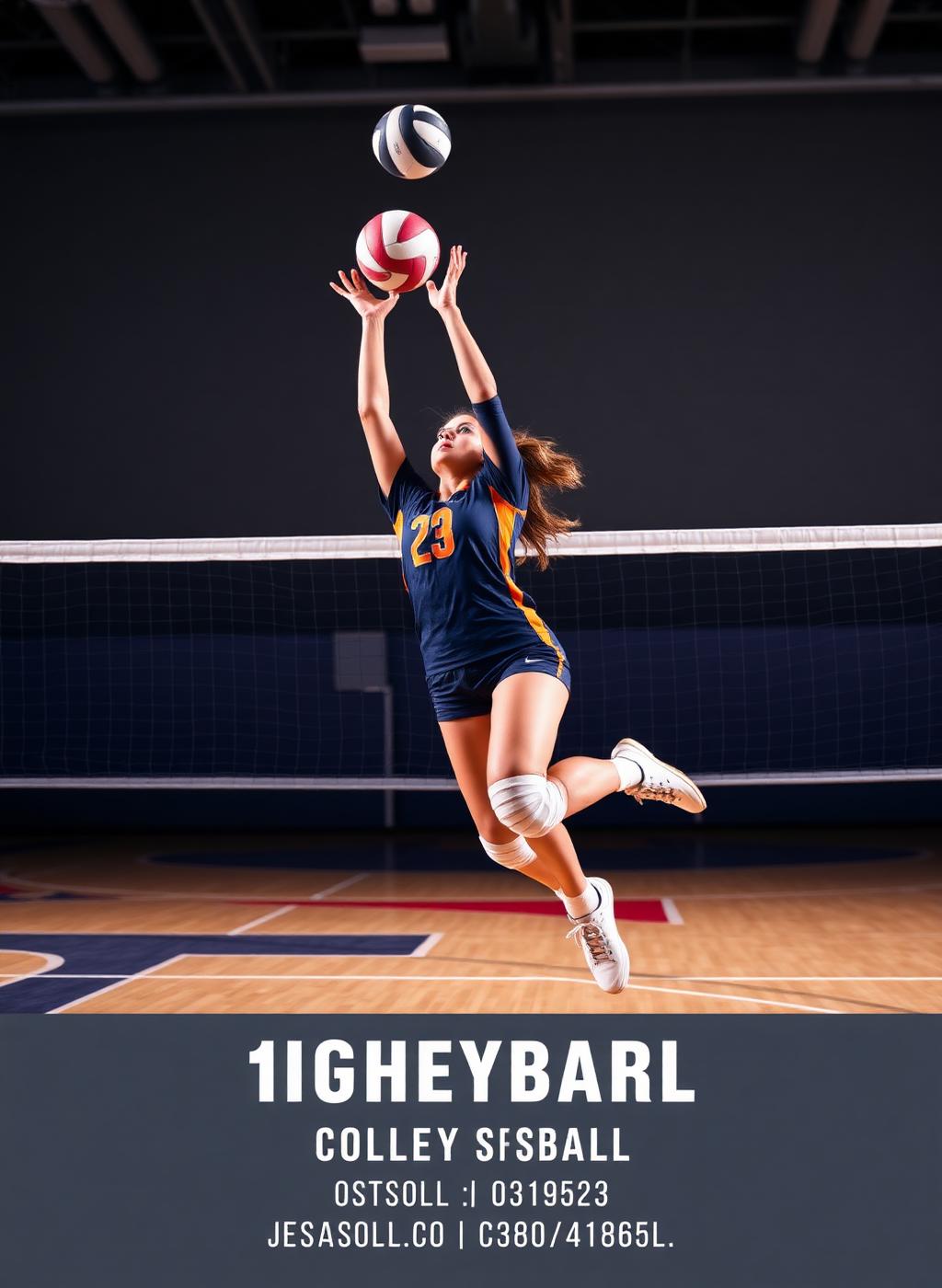Custom high school volleyball trading card