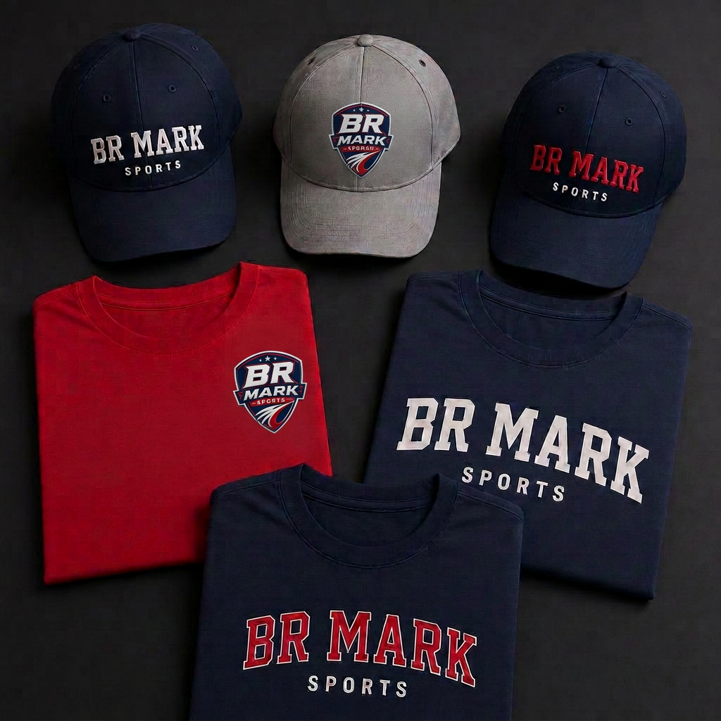 Custom direct-to-fabric printed baseball hats and team t-shirts